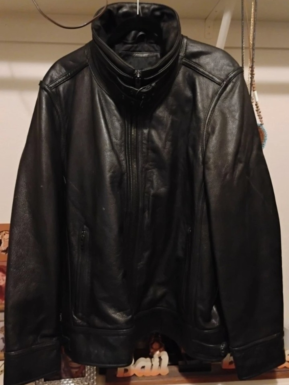 Wilson's Leather Jacket XXL Lined Double Buckle Collar 3M Thinsulate Insulation